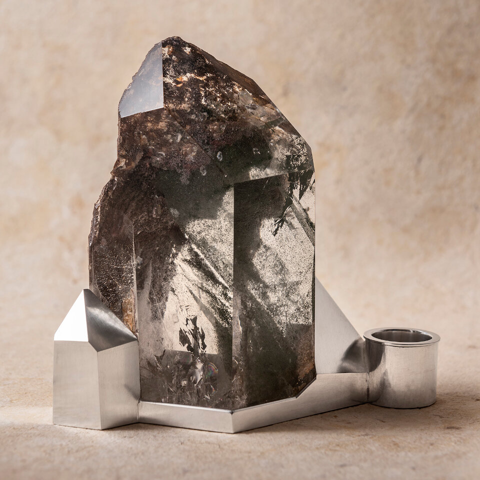 Leuchter – Silber, Phantomquarz